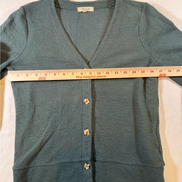 Madewell Teal Button-Up Women's Sweater - Picture 6 of 9